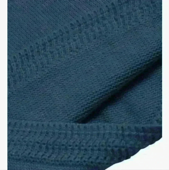 ZAFUL | Women's Navy Hallow Out Long Drop Shoulder Crochet Knit Sweater - Picture 5 of 10